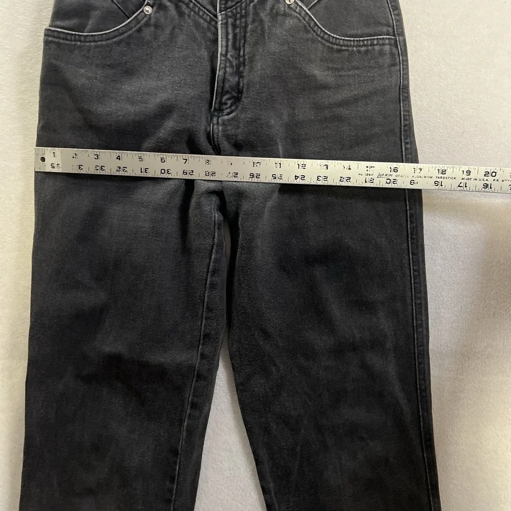 Vintage Rockies Denim Jeans Women's 27/5 Black Denim High Rise Western 430215